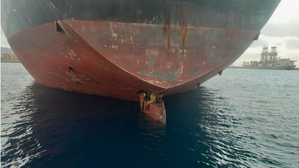 Tres polizones sobreviven 11 días sentados sobre el timón de un petrolero desde Lagos hasta Las Palmas