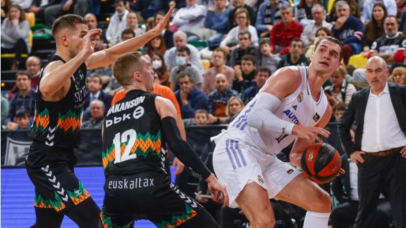 ACB. El Real Madrid puede con un aguerrido Bilbao Basket