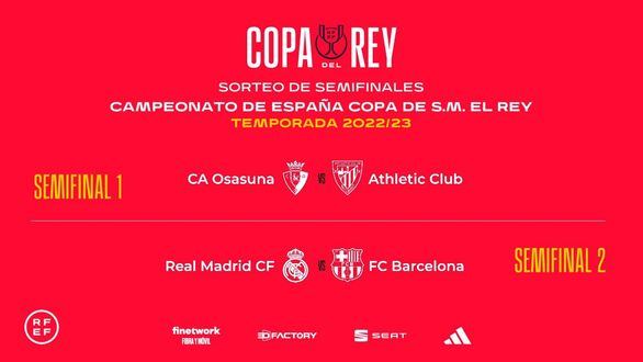 Copa del Rey. Ya se conocen los horarios de las dos semifinales