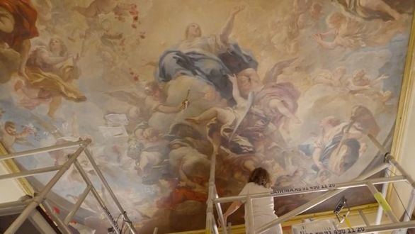 Restaurados los 'cielos' de Luca Giordano en Las Descalzas Reales y El Escorial