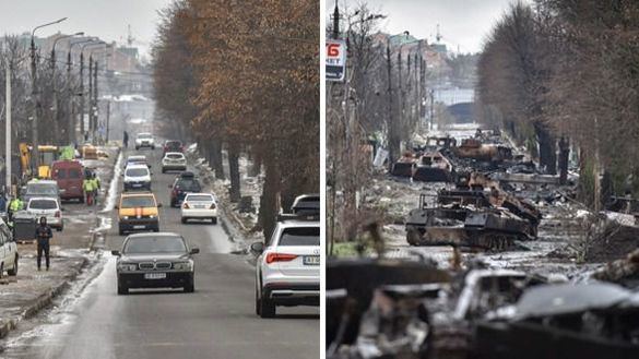 Galería | Un año de guerra en Ucrania: el antes y el después en imágenes