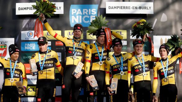 París-Niza. Jumbo Visma cumple su condición de favorito en la crono