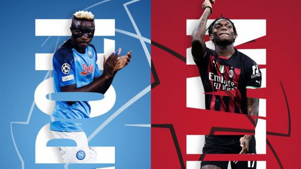 Liga de Campeones. Nápoles - Milan: la primera semi con Osimhen o volver 16 años después