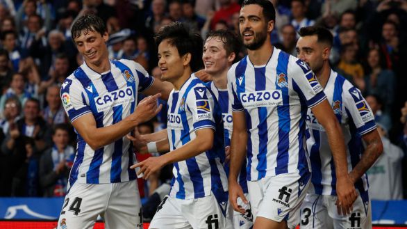 LaLiga. La Real Sociedad, muy cerca de la Champions tras doblegar al Almería