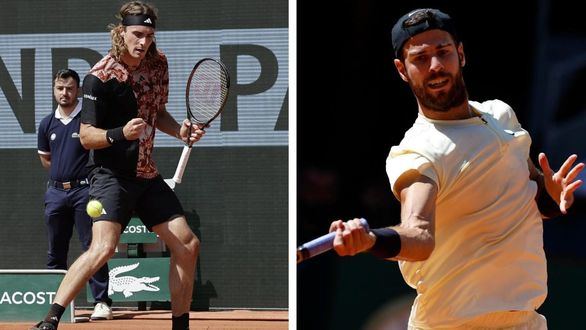 Roland Garros. Tsitsipas suda ante Vesely y Khachanov remonta a Lestienne