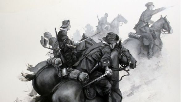 Los bocetos de Augusto Ferrer-Dalmau, en una exposición en Madrid