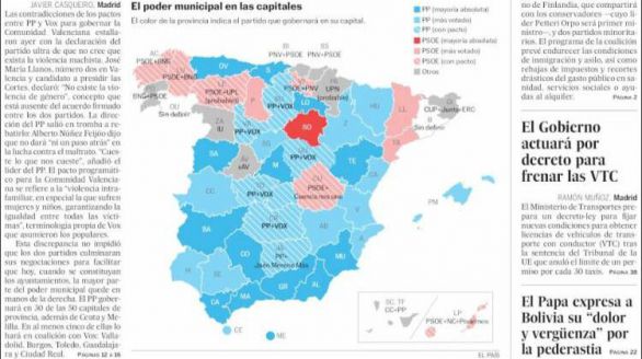 Las portadas de este sábado