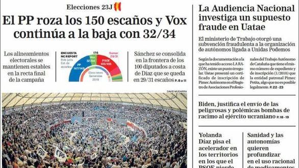 Las portadas de este lunes