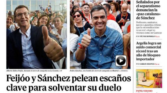 Las portadas de este sábado