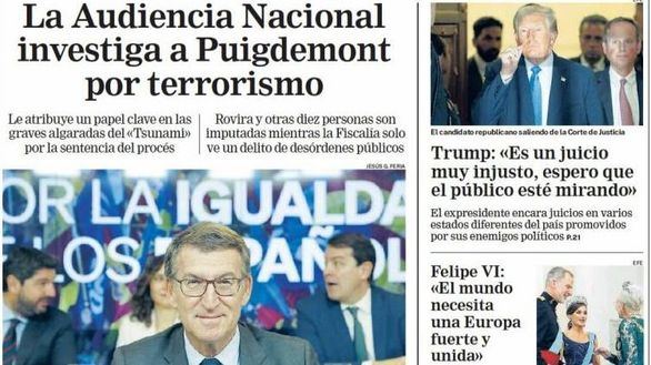 Las portadas de este martes
