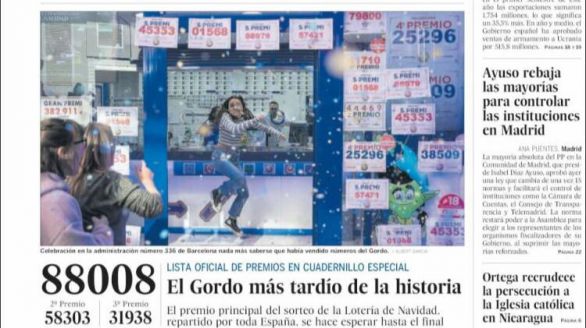 Las portadas de este sábado