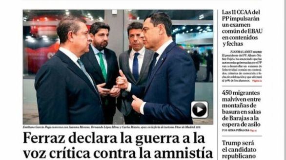 Las portadas de los periódicos de este jueves, 25 de enero