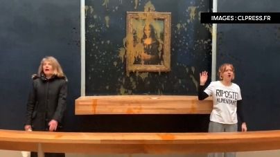 Acto vandálico en el Louvre: lanzan sopa al cristal que protege La Gioconda