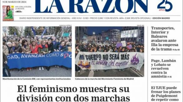 Las portadas de este sábado, 9 de marzo