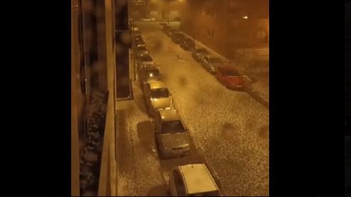 Así ha sido la impresionante granizada que ha caído en Zamora y Salamanca