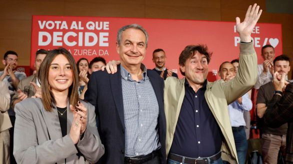 Zapatero arropa en la campaña vasca al PSE-EE, 