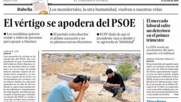 Las portadas de los periódicos de este sábado, 27 de abril