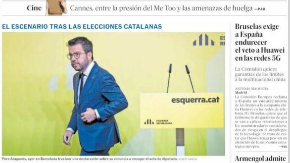 Las portadas de los periódicos de este martes, 14 de mayo