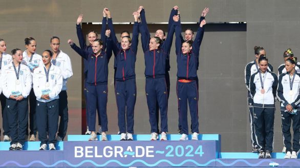 La natación artística española ilusiona: oro europeo a un mes de los Juegos Olímpicos