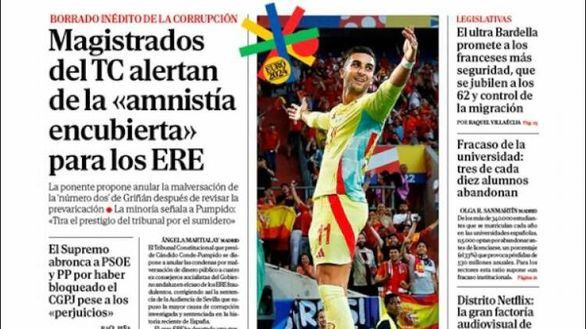 Las portadas de este martes, 25 de junio