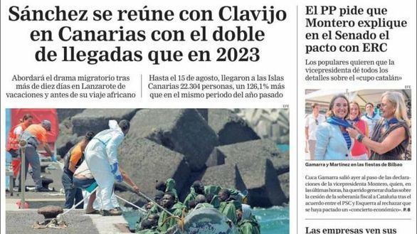 Las portadas de los periódicos de este viernes, 23 de agosto