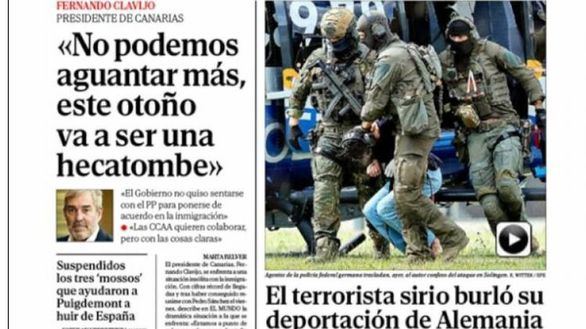 Las portadas de este lunes, 26 de agosto