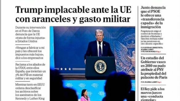 Las portadas de los periódicos de este viernes, 24 de enero