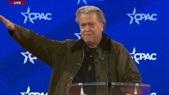 El presidente de Agrupación Nacional anula su participación en la CPAC tras el saludo nazi de Steve Bannon