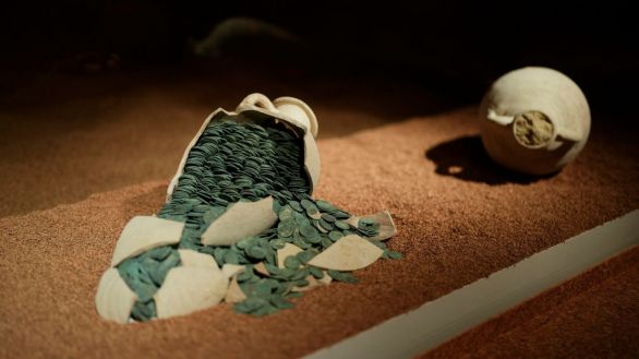 Las monedas romanas del Tesoro de Tomares podrán verse en el Arqueológico Nacional