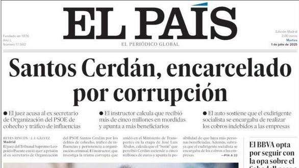 Las portadas de este martes