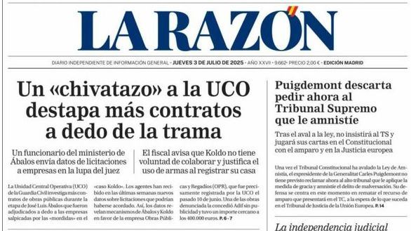 Las portadas de este jueves