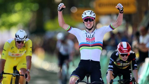 Tour Francia. Primer mordisco de Pogacar en una espectacular batalla