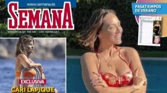Las portadas de las revistas del corazón: María Pombo luce embarazo en la playa