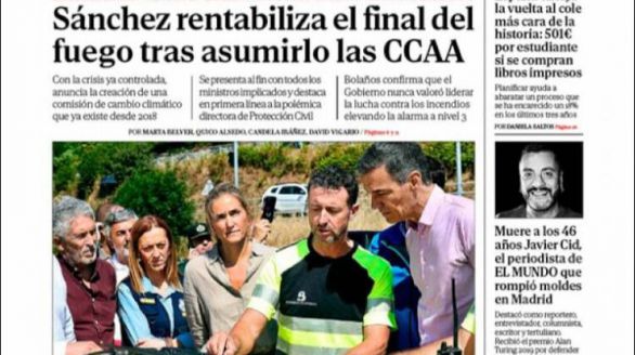 Las portadas de los periódicos de este sábado, 23 de agosto