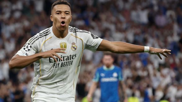 Liga de Campeones. Mbappé lidera el sufrido triunfo del Madrid ante el Marsella