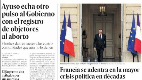 Las portadas de los periódicos de este martes, 7 de octubre