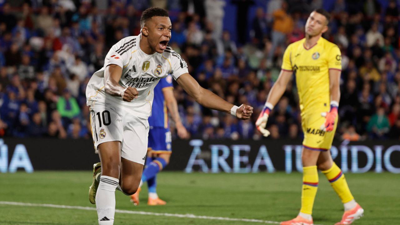 LaLiga. Vinicius desquicia al Getafe y Mbappé abrocha el liderato del Real Madrid