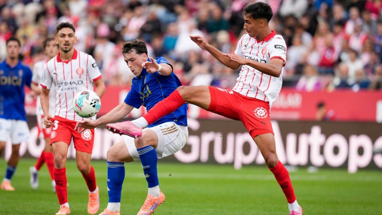 LaLiga. El Oviedo frustra al Girona en un final trepidante