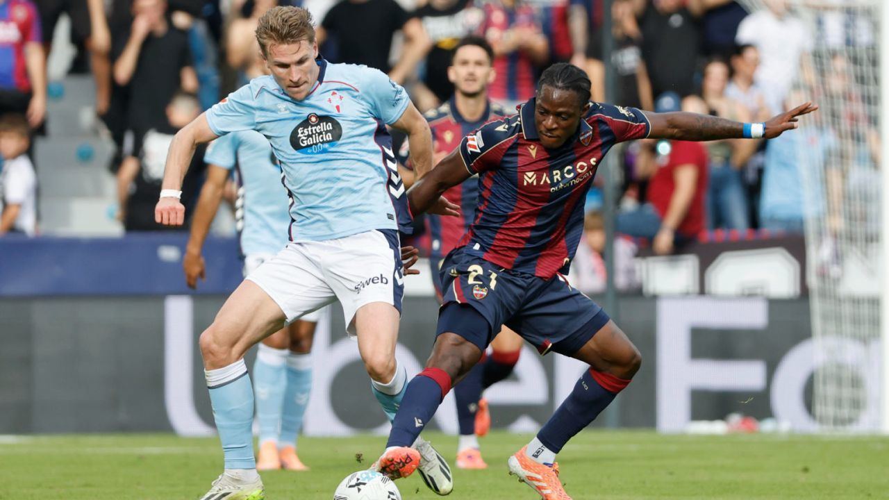 LaLiga. El Celta evita la fiesta del Levante con un gol en el descuento