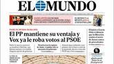 Las portadas de los periódicos de este domingo, 9 de noviembre