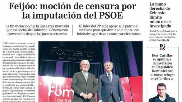 Las portadas de este sábado