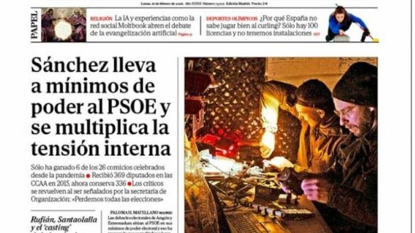 Las portadas de los periódicos de este lunes, 16 de febrero