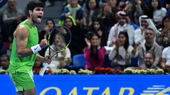 Abierto de Doha. Alcaraz doblega a Rublev y se mete en su segunda final de 2026