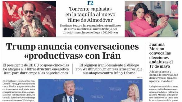 Las portadas de este martes, 24 de marzo