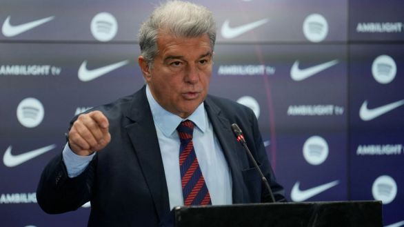 Laporta estalla por el arbitraje del Atlético - Barcelona de Champions