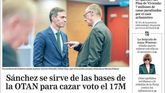 Las portadas de los periódicos de este sábado, 25 de abril