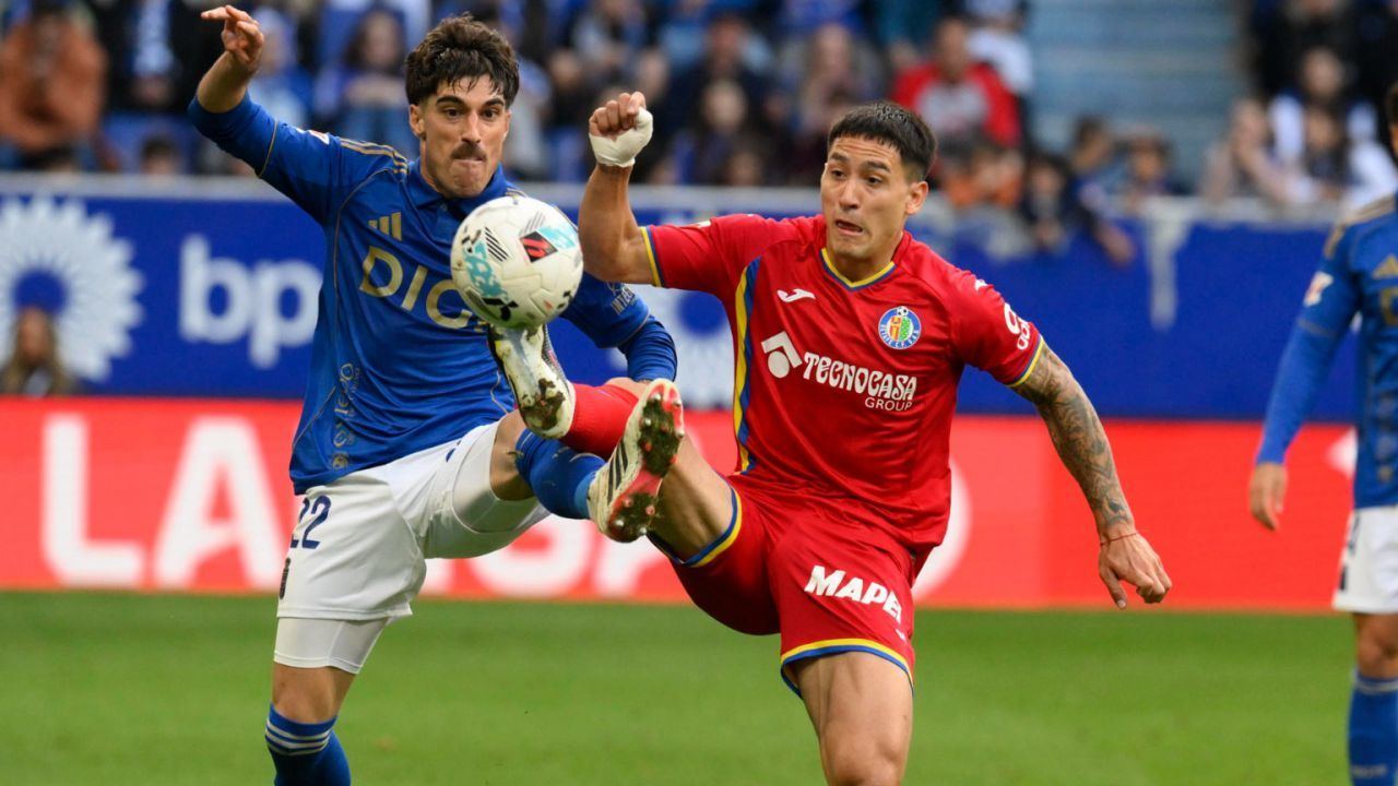 LaLiga. El Getafe se desinfla ante un Oviedo que acabó con nueve jugadores