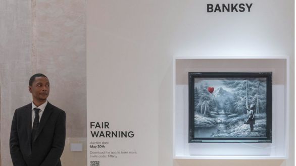 El óleo de Banksy 'Niña con globo', vendido por 17,9 millones de dólares