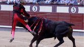 El torero francés Clemente sufre una aparatosa cogida en las Ventas