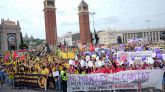 Manifestación de profesores en Barcelona.